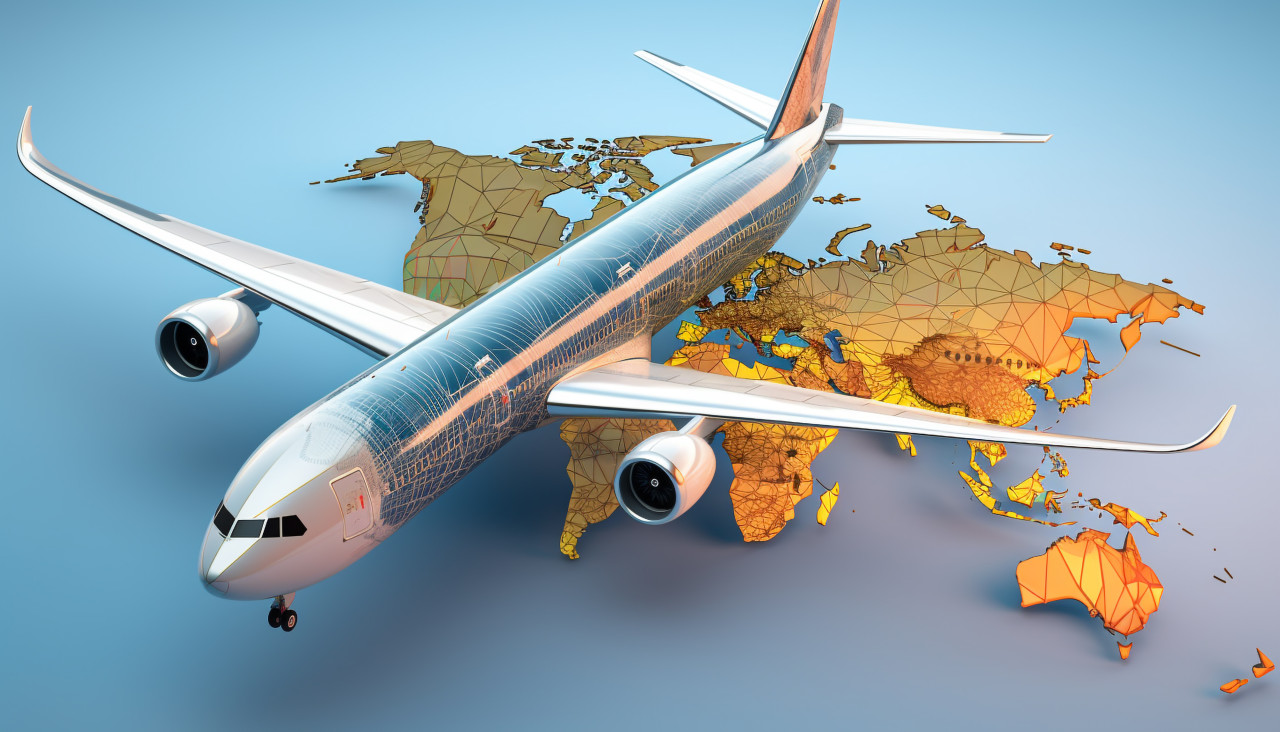 3d world map wraps airplane, air transportation stock images, ai prompt air transportation, airplane stock images