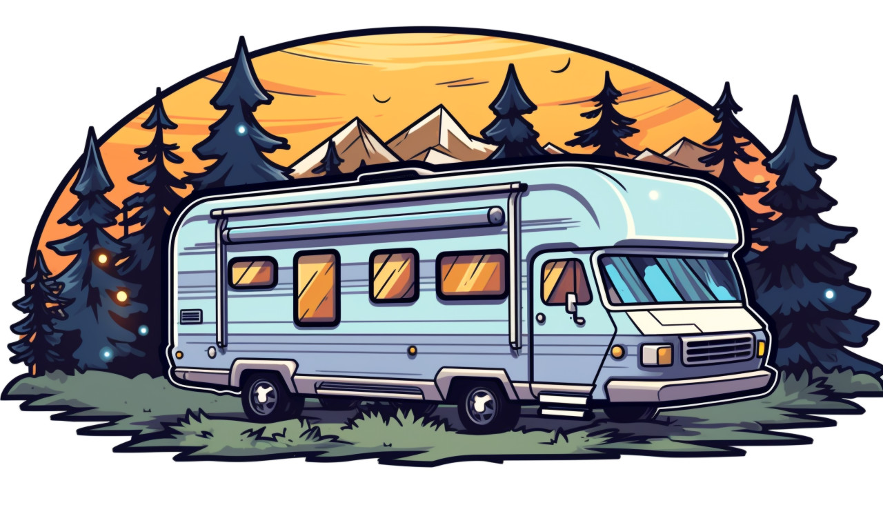 Travel sticker lets go explore, bumper stickers stock image, bumper stickers ai prompt, ai-generated bumper stickers