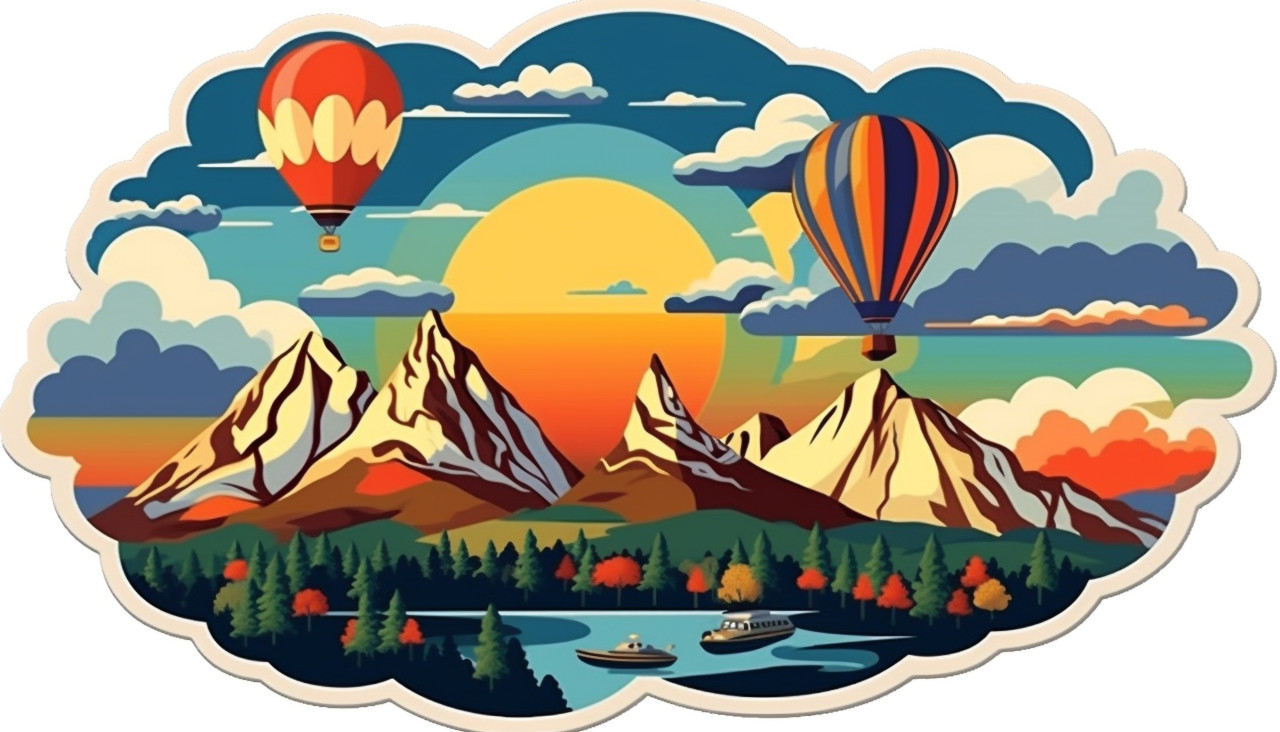 Vintage travel sticker retro style for your travel, bumper stickers stock image, bumper stickers ai prompt, ai-generated bumper stickers