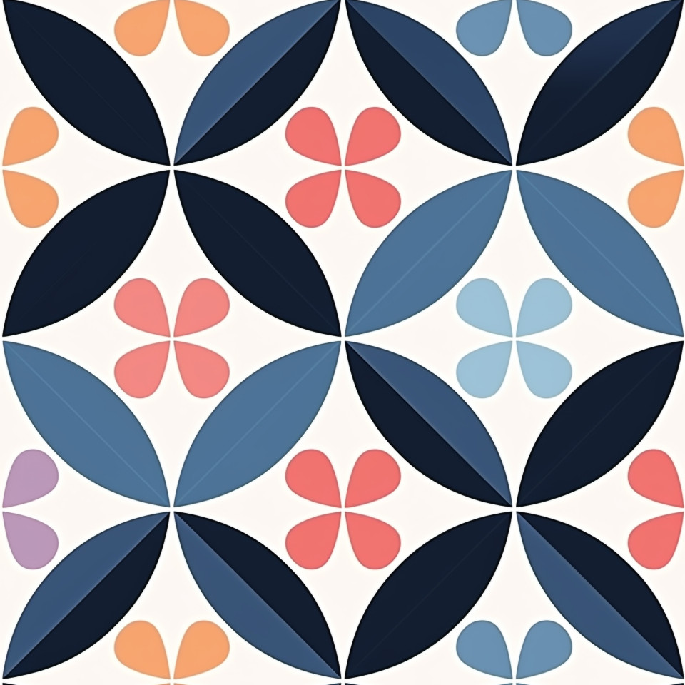 Coloring geometric flower shapes pattern and background for design, abstract patterns, abstract wallpaper, seamless patterns