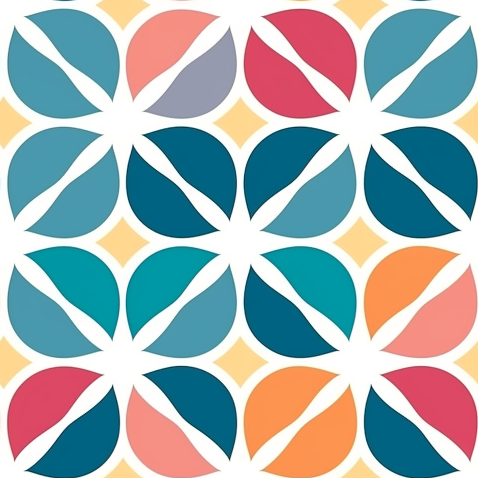 Geometric flower coloring page, abstract patterns, abstract wallpaper, seamless patterns