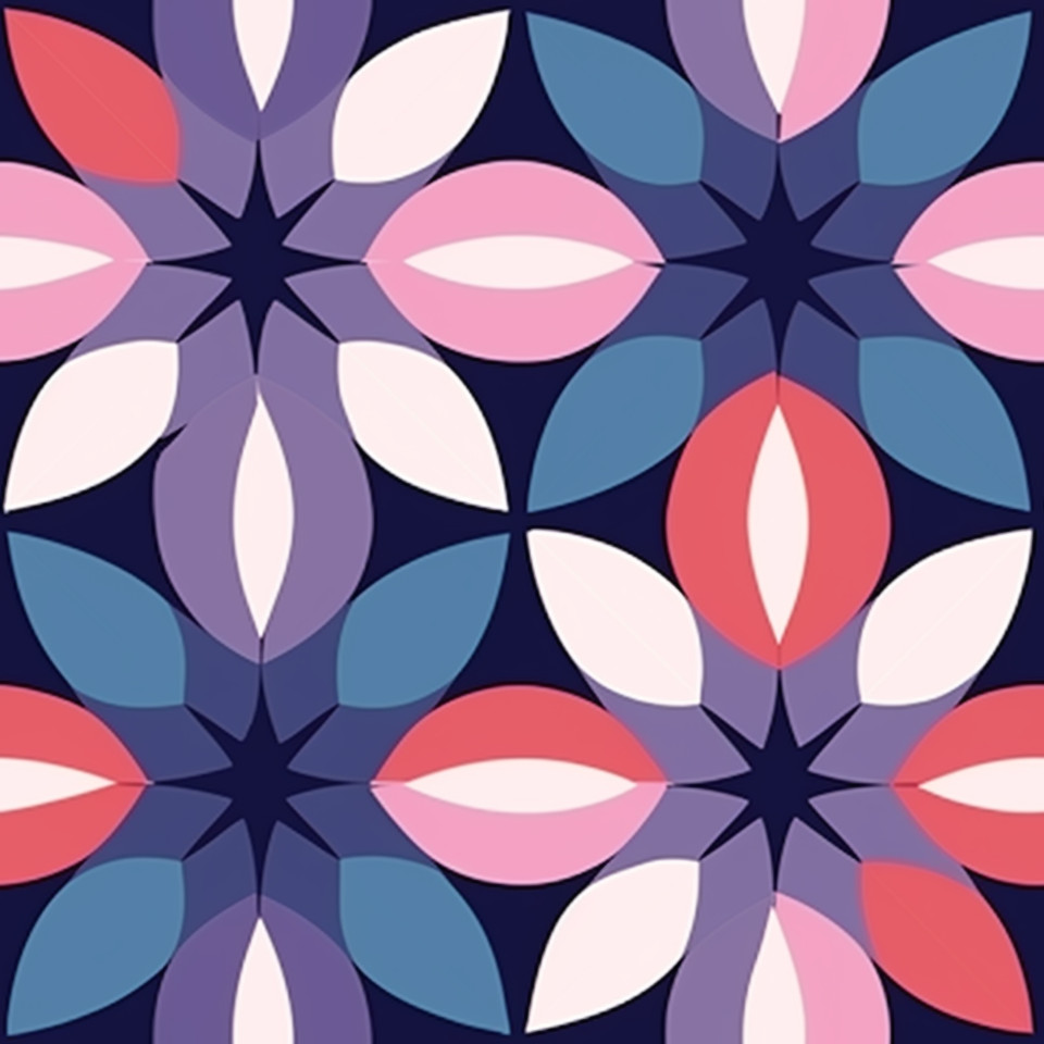 Colorful geometric flower pattern, abstract patterns, abstract wallpaper, seamless patterns