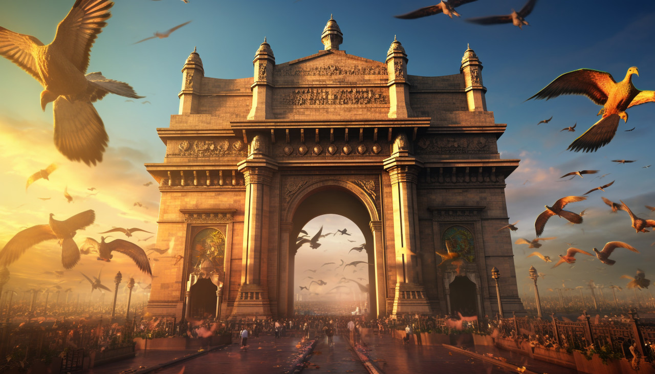Gate of india in mumbai, gateway of india mumbai stock image, gateway of india mumbai ai prompt, gateway of india mumbai photo