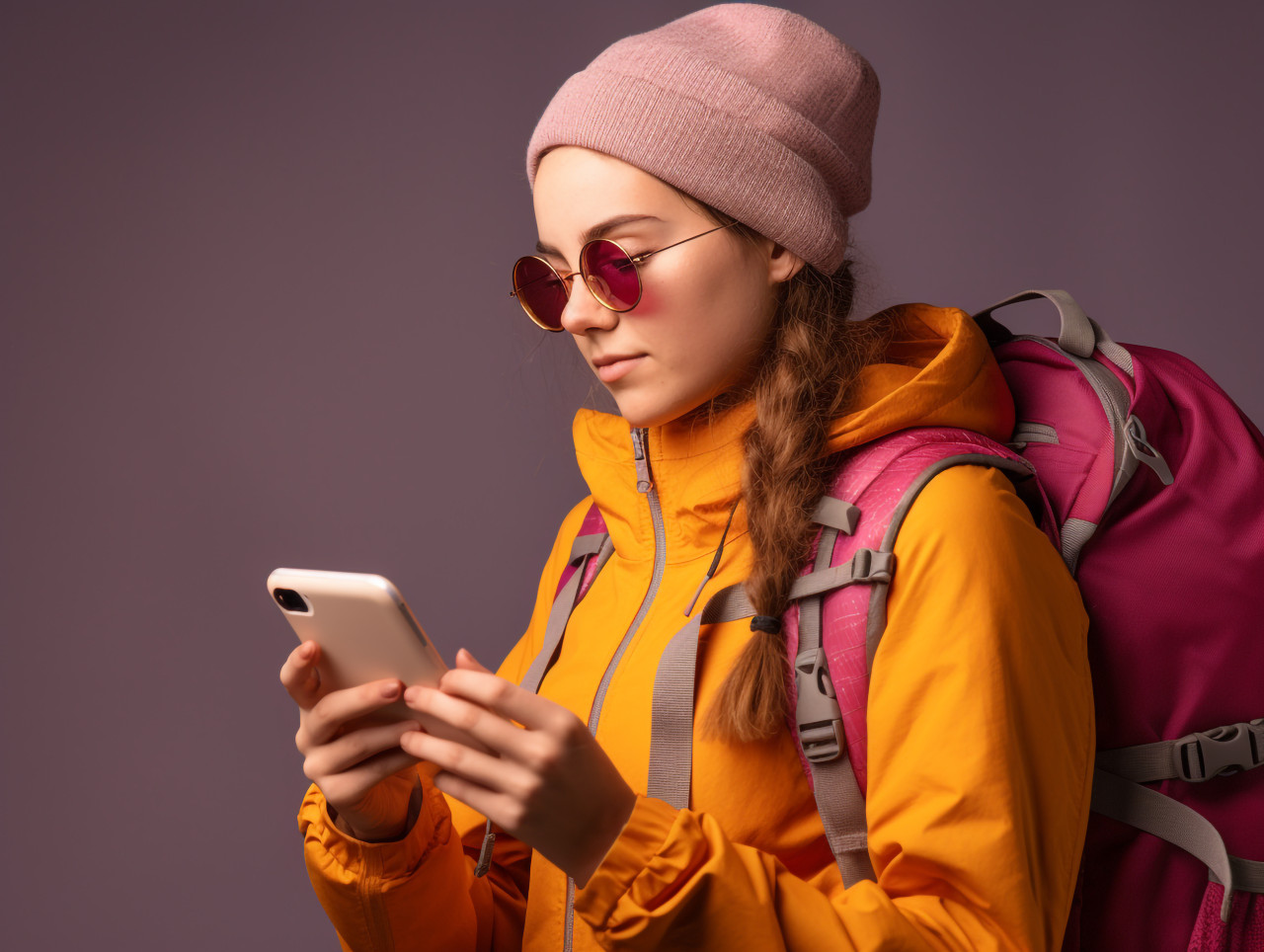 Traveler checking flight info, adventure travel stock images, adventure travel ai prompts, travel stock images ai