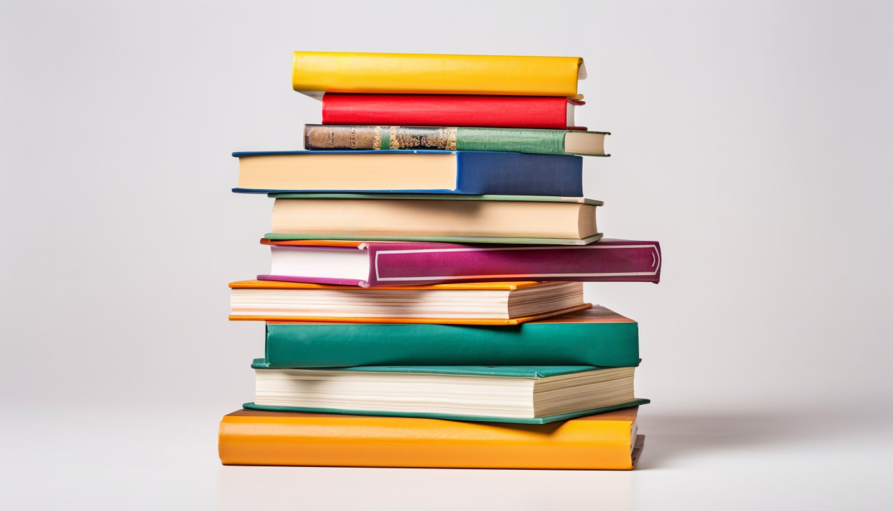 Books in flight on white, back to school stock images ai, back to school stock illustrations ai, back to school ai prompts