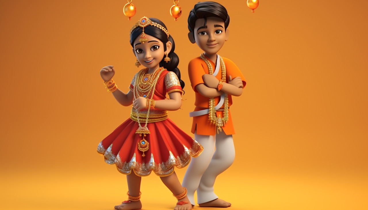 Brother and sister celebrating raksha bandhan, raksha bandhan stock photo, raksha bandhan vector illustration, raksha bandhan ai generator