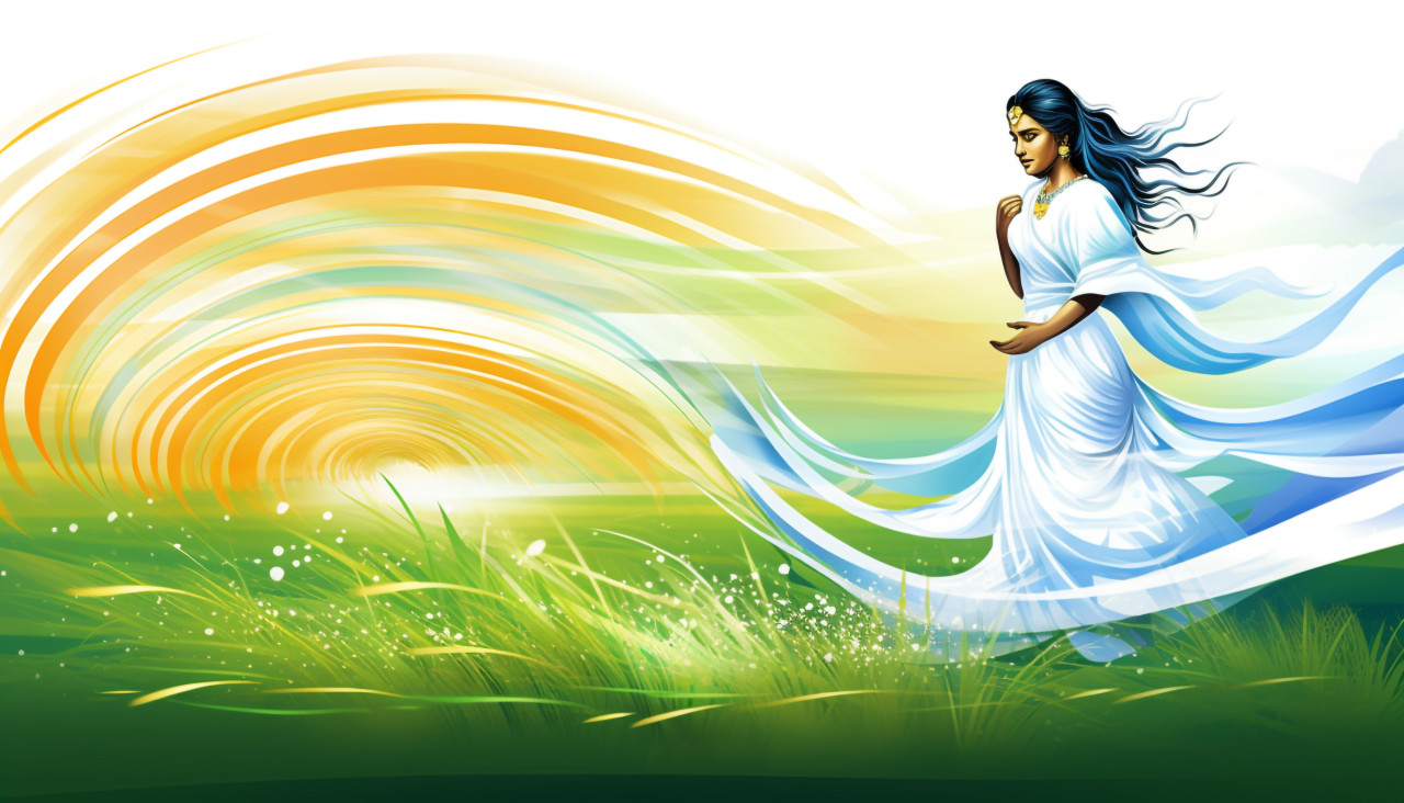 A motion and wave background for india, independence day stock image, independence day ai prompt