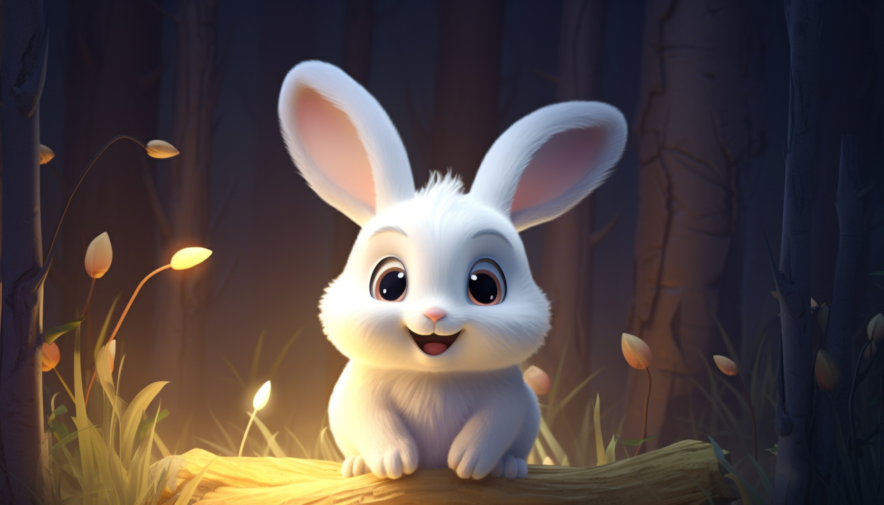 Hd wallpaper of 3d cute rabbit, midjourney ai art, ai art, midjourney free prompts