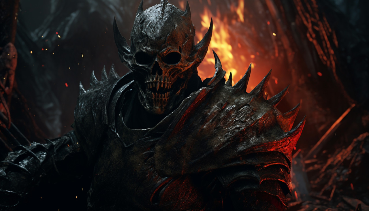 Character of a game in the kingslayer wallpaper, midjourney ai art, ai art, midjourney free prompts