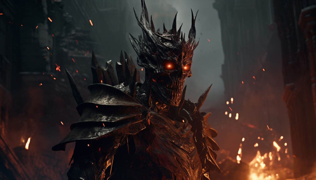 Game character in kingslayer wallpaper, midjourney ai art, ai art, midjourney free prompts