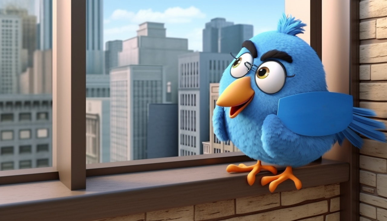 A blue bird sitting on a windowsill, midjourney ai art, ai art, midjourney free prompts