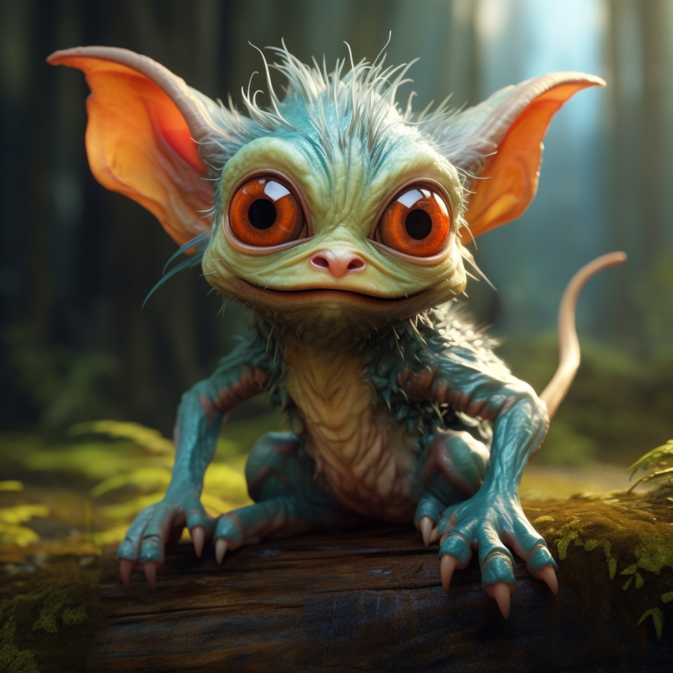 Cute yet scary creature art, midjourney ai art, ai art, midjourney free prompts