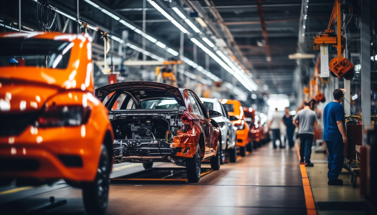 Assembly line car manufacturing, assembly line car production, assembly line car manufacturing