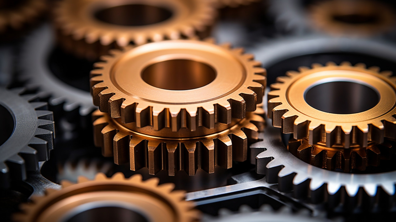 Machinery in action, industrial machinery stock images ai, midjourney prompt ideas