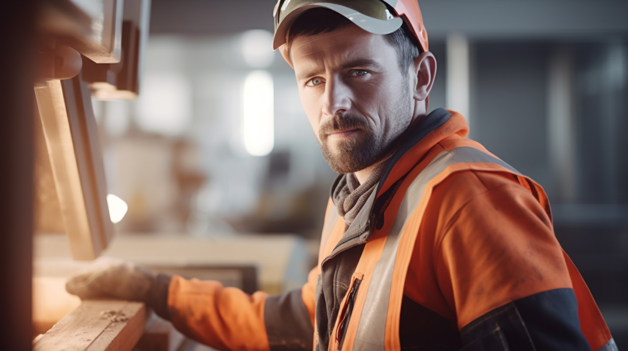 Machine operator focused on their task, industrial machinery stock images ai, midjourney prompt ideas