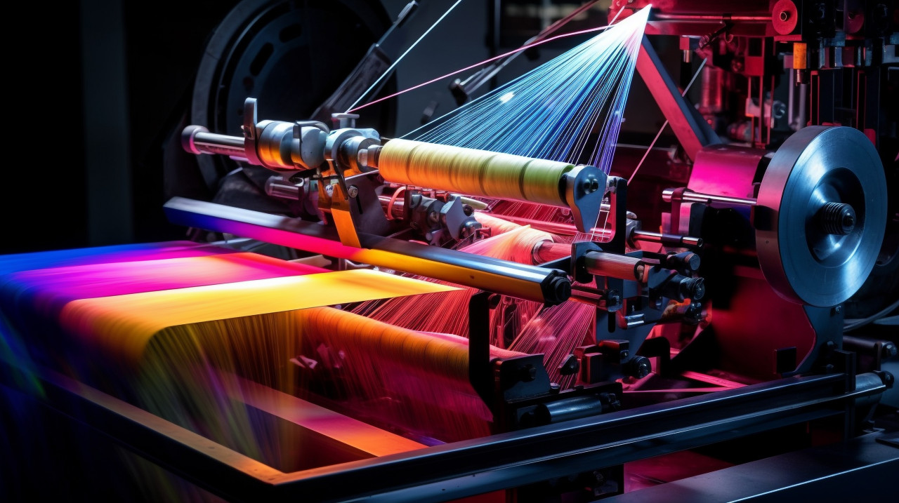 Machine in motion a long exposure, industrial machinery stock images ai, midjourney prompt ideas