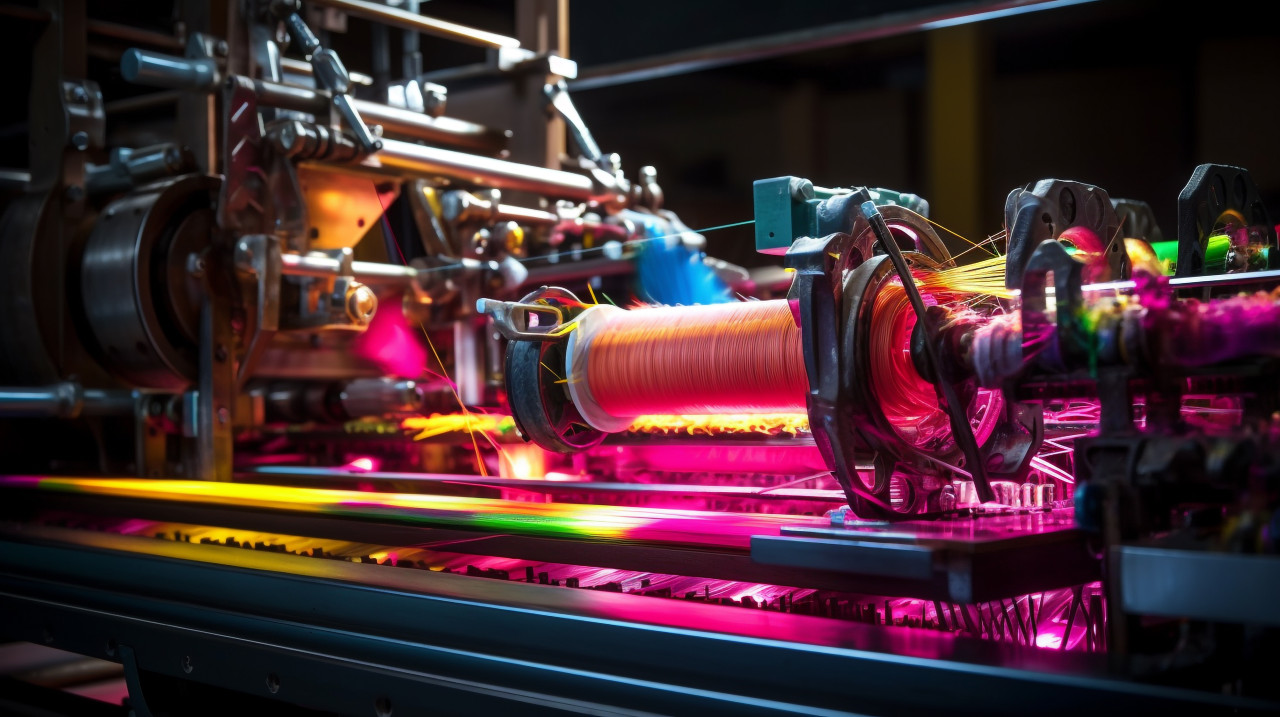 The machine in motion a time lapse shot, industrial machinery stock images ai, midjourney prompt ideas