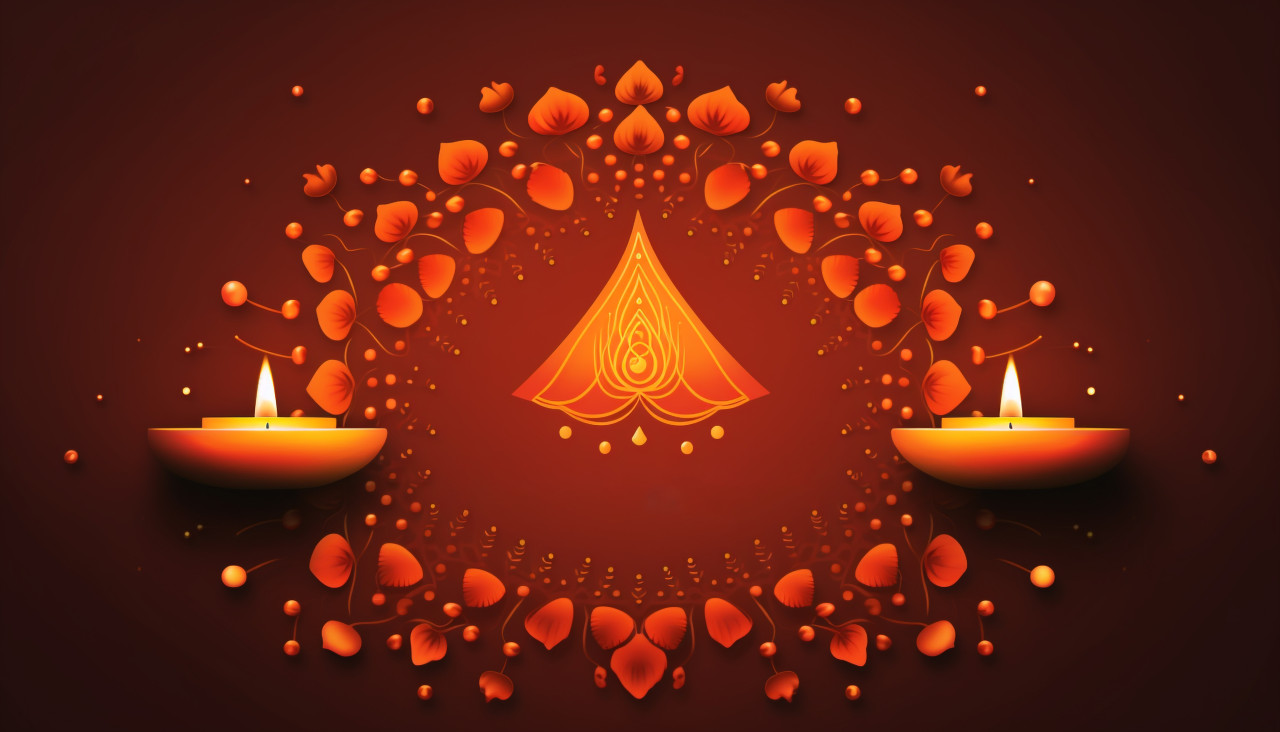 Colorful diwali greeting card, diwali festival stock image, diwali festival ai prompt