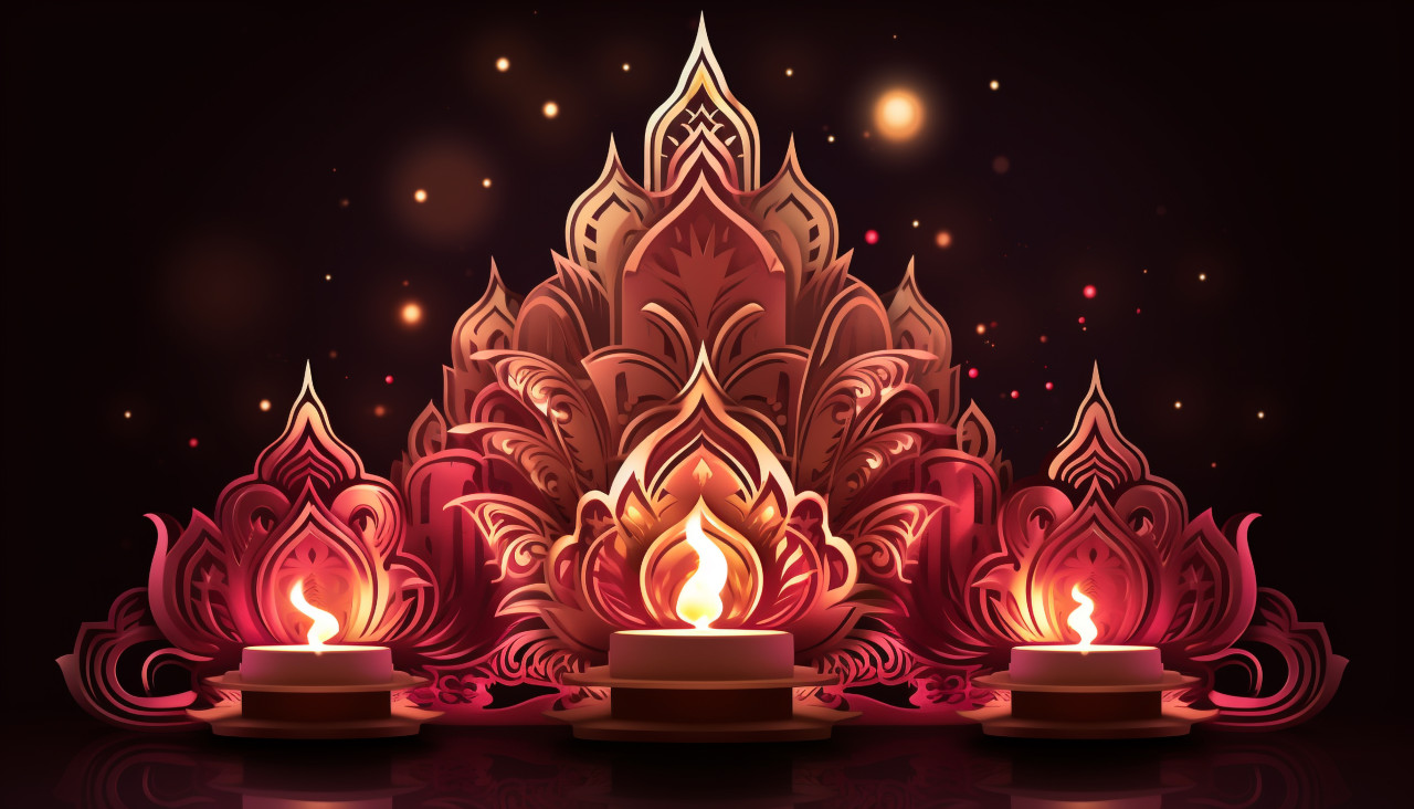 Diwali celebration in india, diwali festival stock image, diwali festival ai prompt