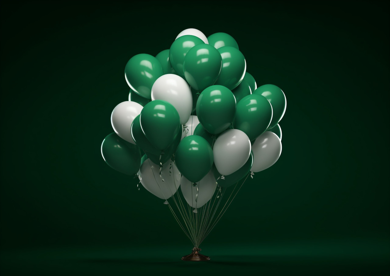 Flag balloon illustration concept art, pakistan independence day photos