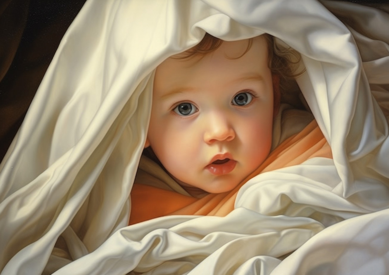 Baby in cloth, ai baby prompt, baby ai art