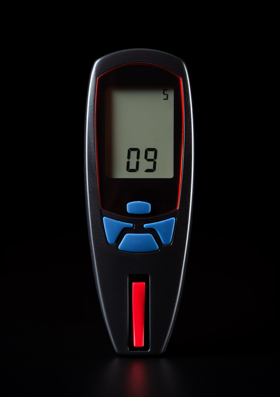 Glucometer with a single drop of blood, diabetes concept