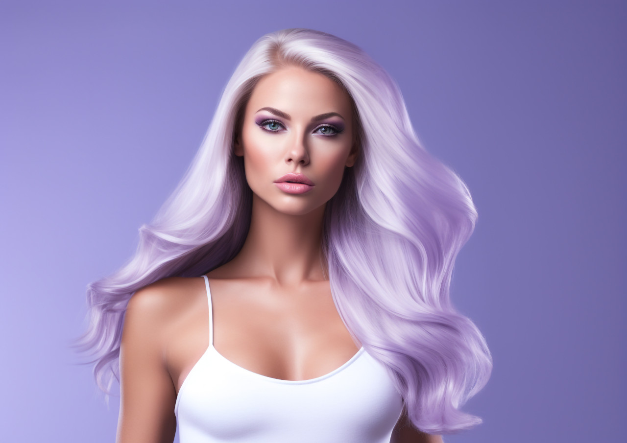 Healthy hair care routine at home, beautiful girl with long hair