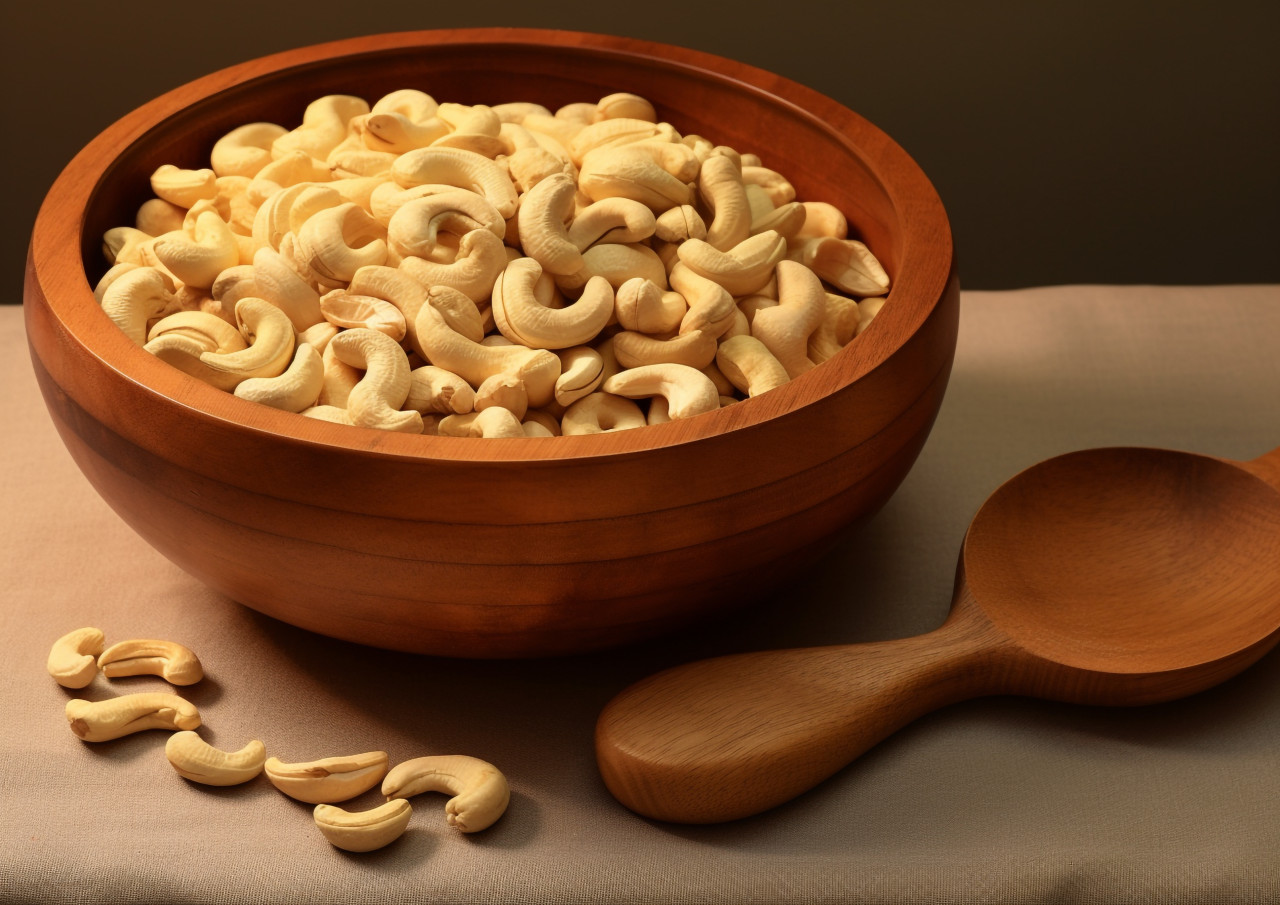 Cashews chopped and ready to eat, cashew image
