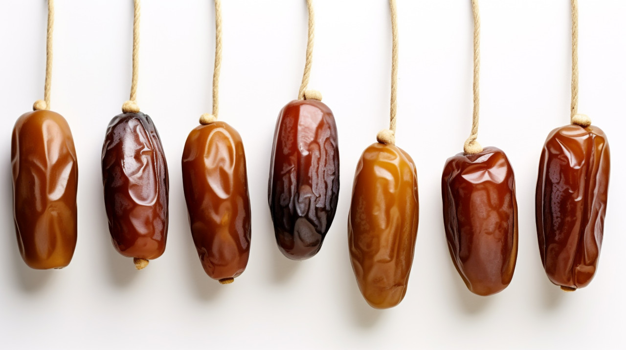A sweet dates are on a white background, sweet dates image