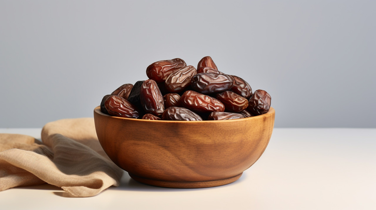 Dates on a white background, sweet dates image