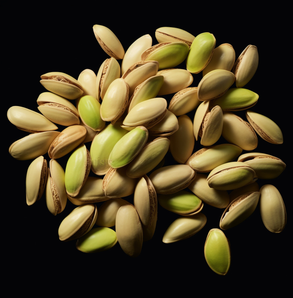 Pistachio nuts isolated on white background, pistachio nut image