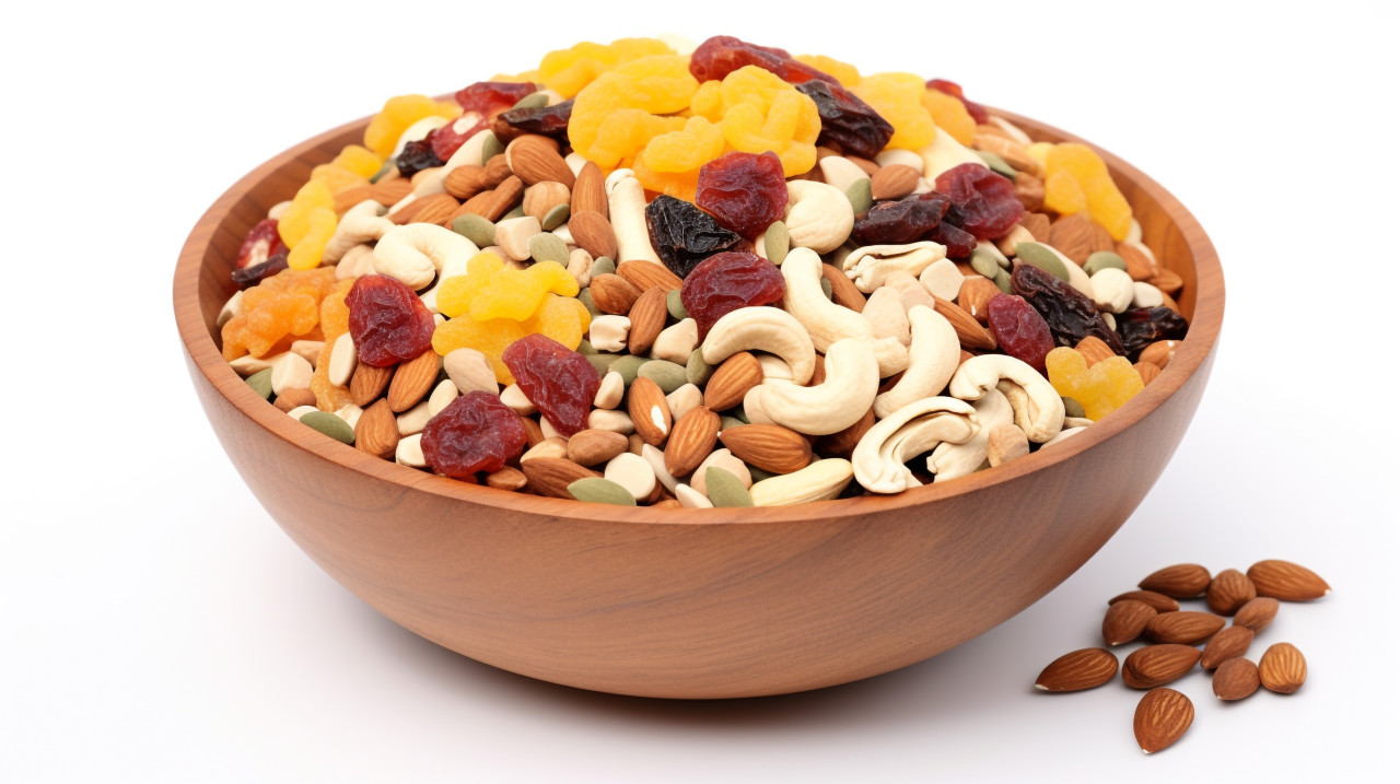 Delicious and healthy mixed snacks, dry fruits mix image