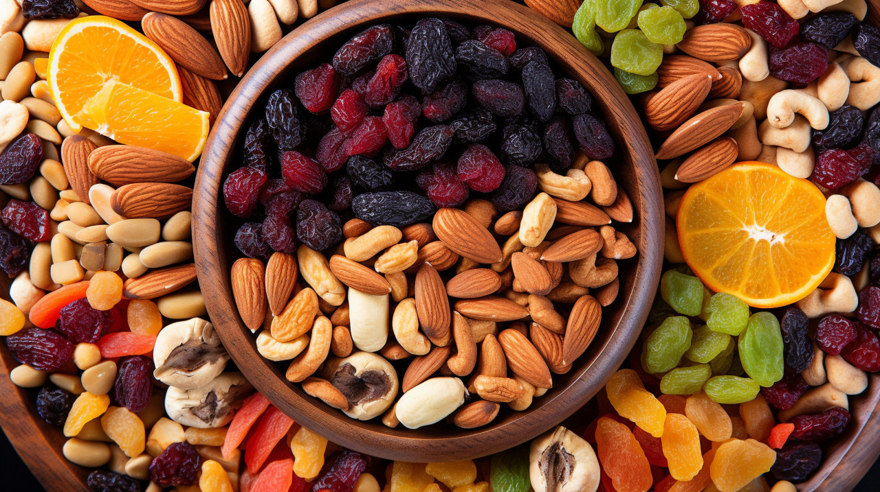 A variety of dried fruits, dry fruits mix image