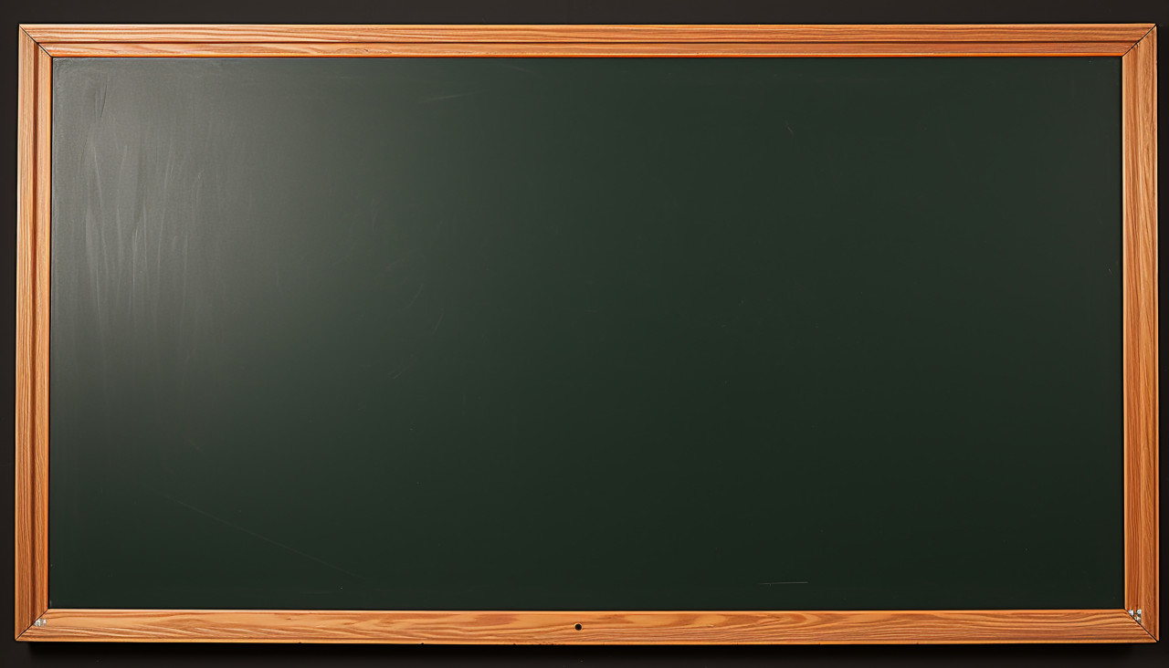 Blank chalkboard with wooden frame. can add your own text on space.