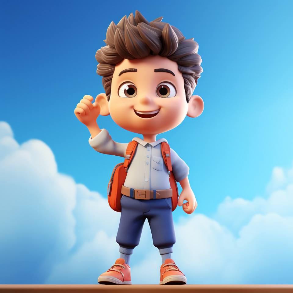 3d cartoon boy solving math problem in class, back to school stock images ai, back to school ai prompts