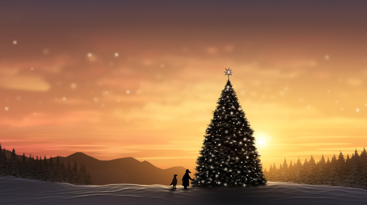 A single penguin standing on a snowy, christmas stock image ai, christmas stock photos ai