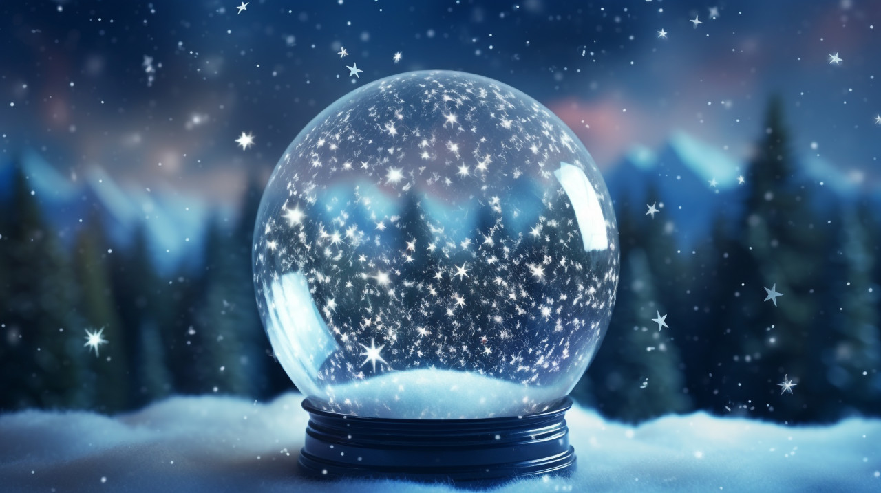 A winter dream in a bottle, christmas stock image ai, christmas stock photos ai