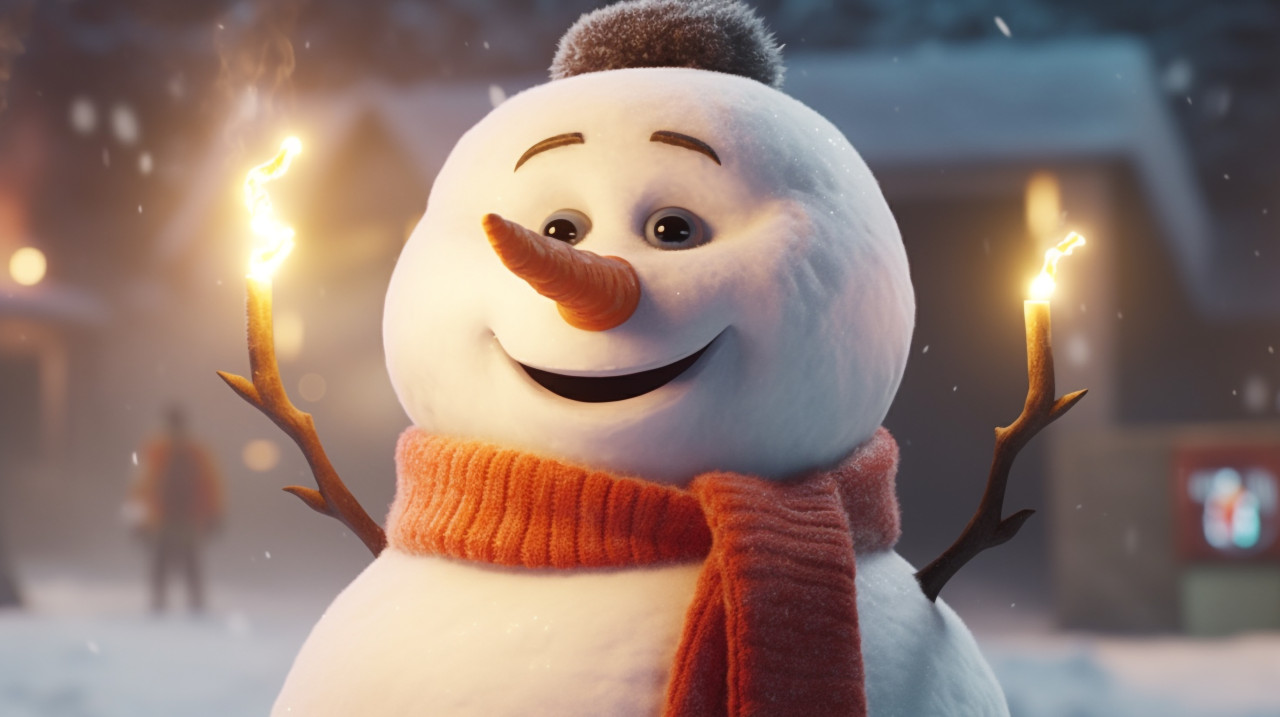 The snowman's eyes, christmas stock image ai, christmas stock photos ai