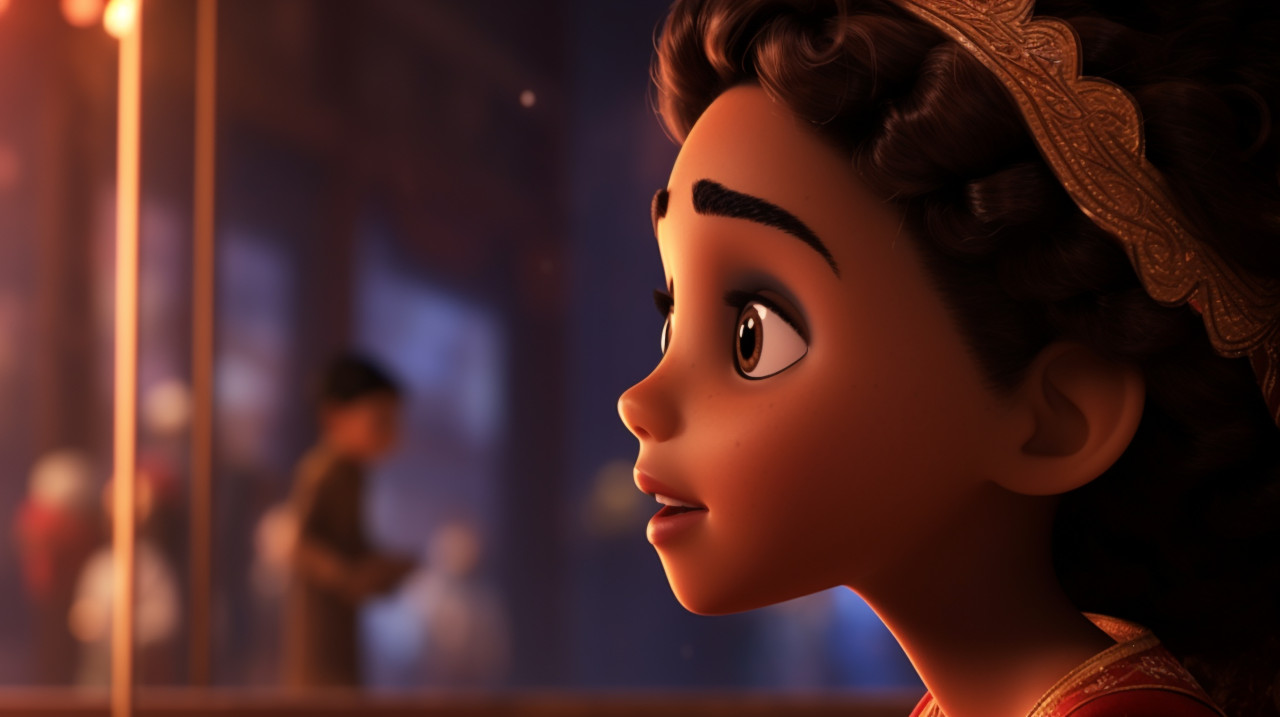 Clara's joyful reaction to the nutcracker, christmas stock image ai, christmas stock photos ai