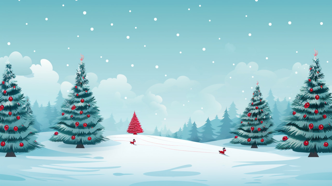 Winter wonderland christmas tree, christmas stock image ai, christmas stock photos ai