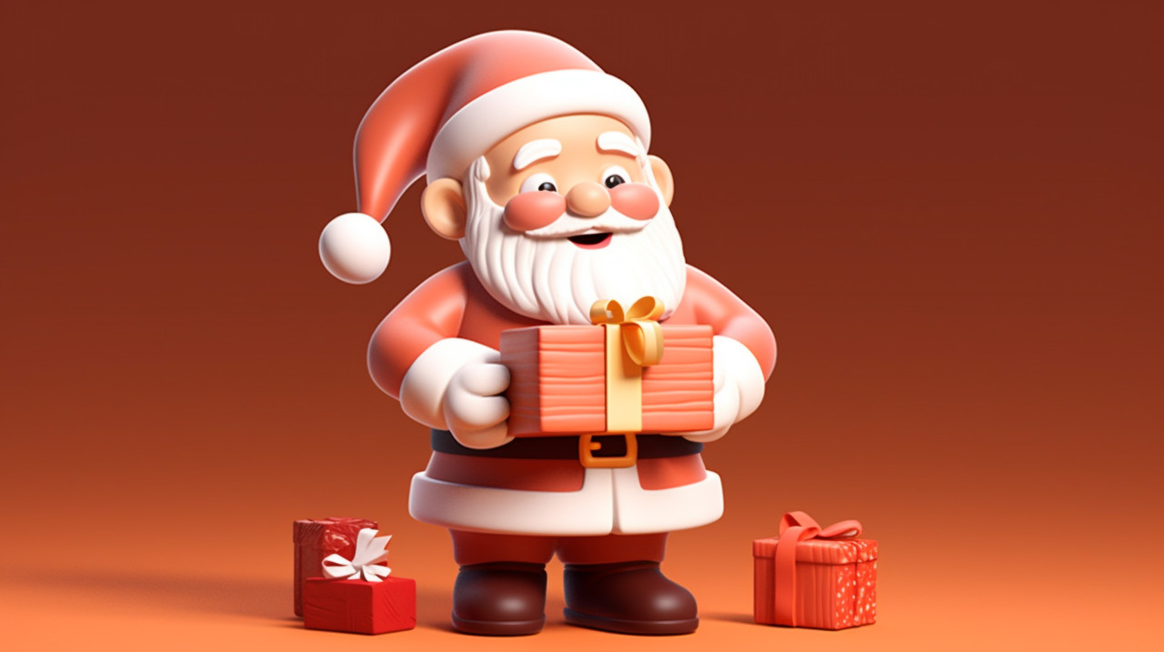 Santa claus with customizable sign, christmas stock image ai, christmas stock photos ai