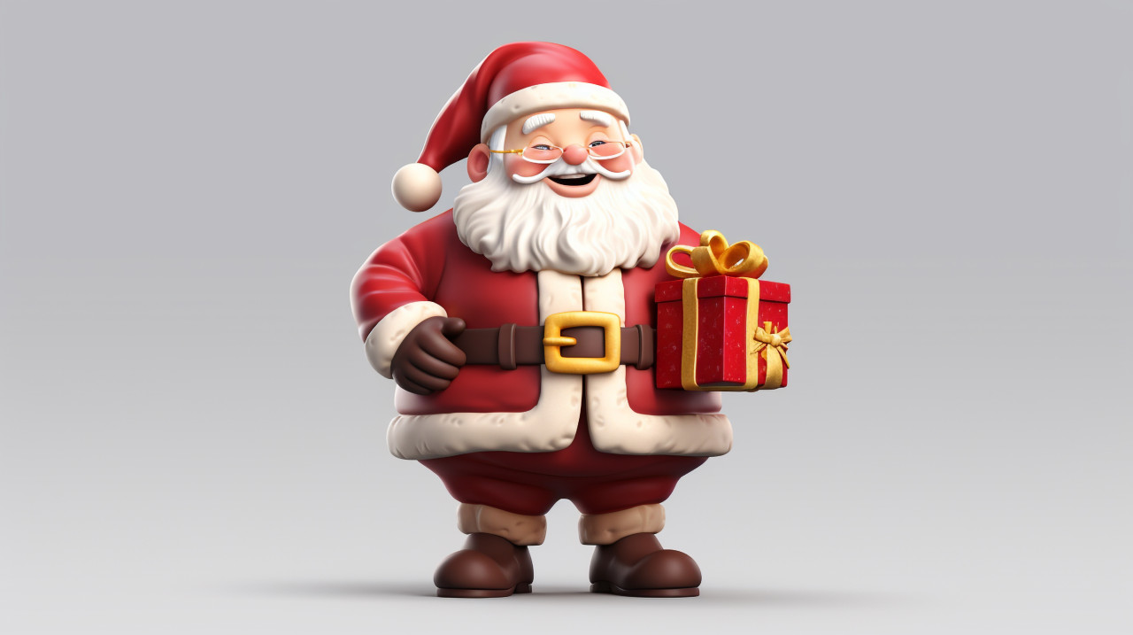 Santa claus delivering presents, christmas stock image ai, christmas stock photos ai