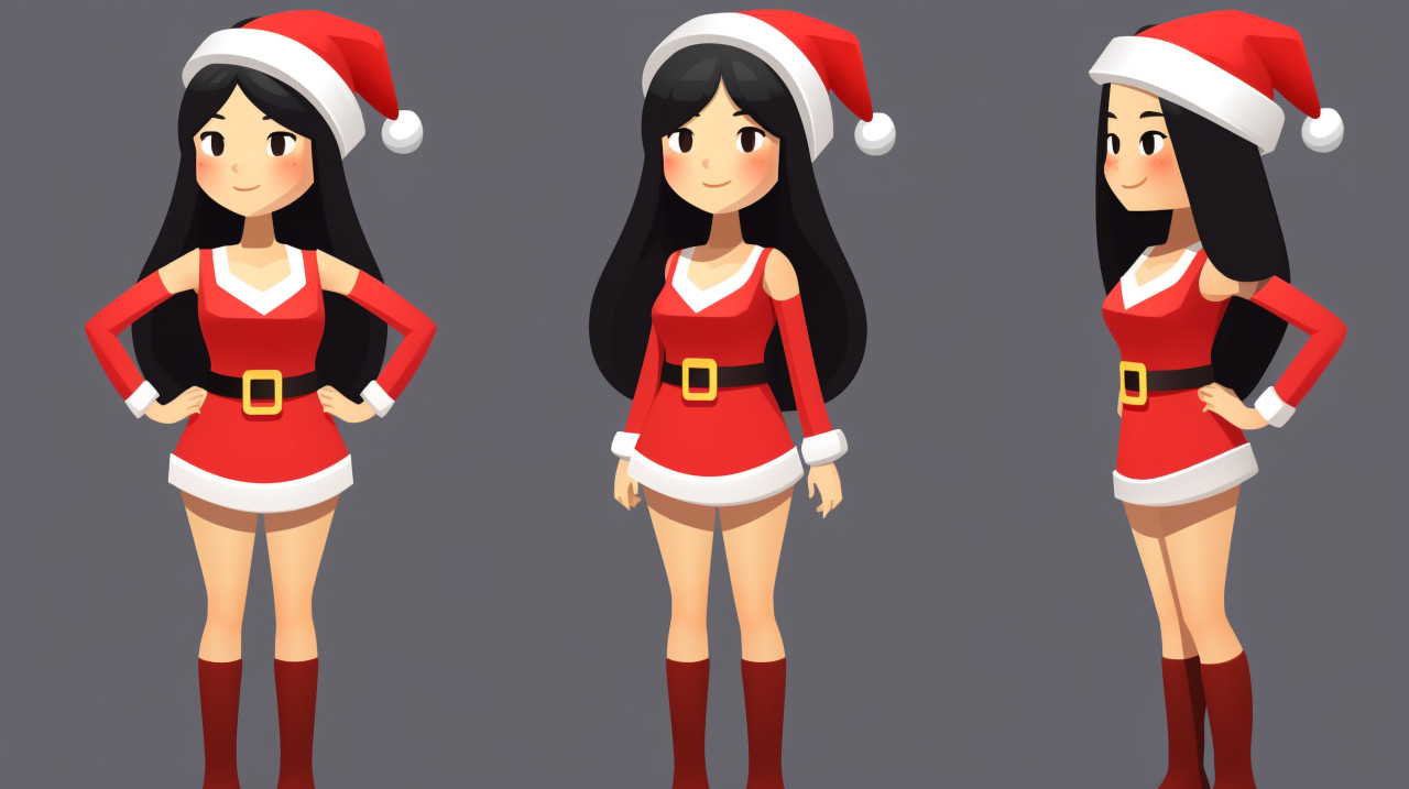 3d santa claus dancing with confetti and presents, christmas stock image ai, christmas stock photos ai