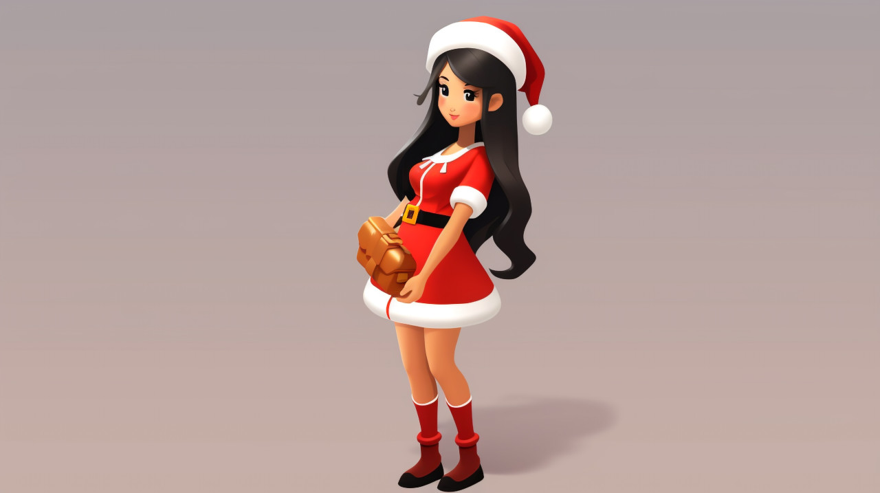 3d santa claus holding a candy cane, christmas stock image ai, christmas stock photos ai