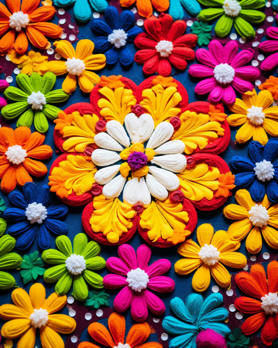 Colorful rangoli design in detail, diwali festival stock image, diwali festival ai prompt