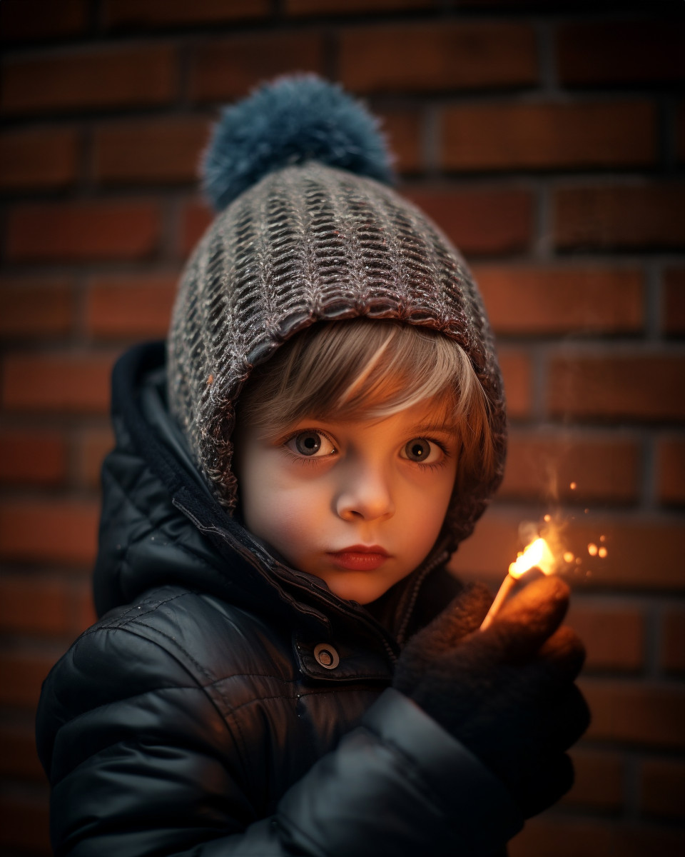 Child playing with firecracker, diwali festival stock image, diwali festival ai prompt