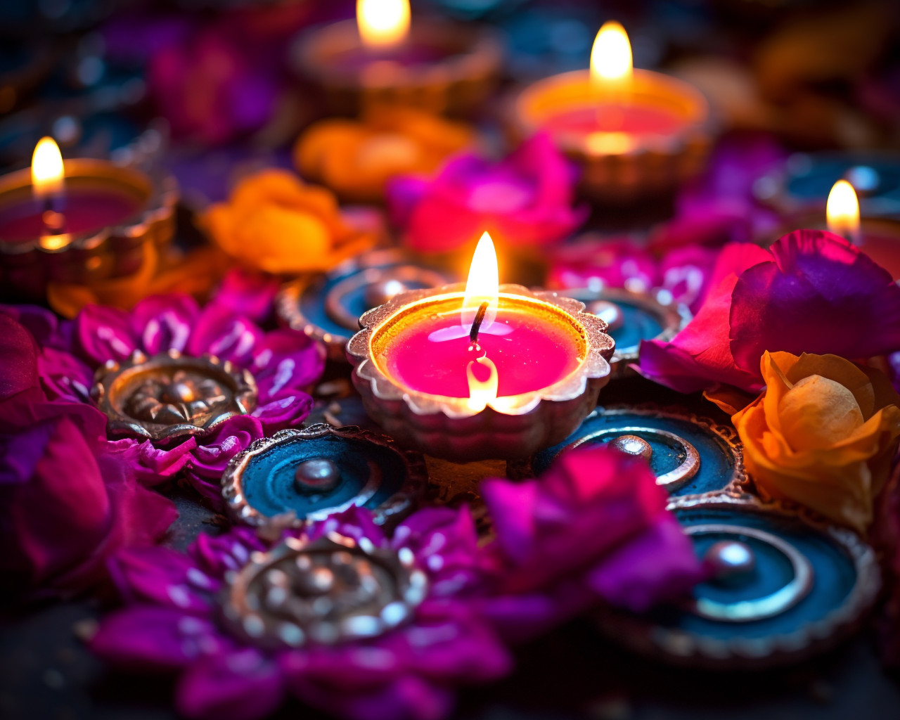 Traditional diwali rangoli designs for wallpapers, diwali festival stock image, diwali festival ai prompt