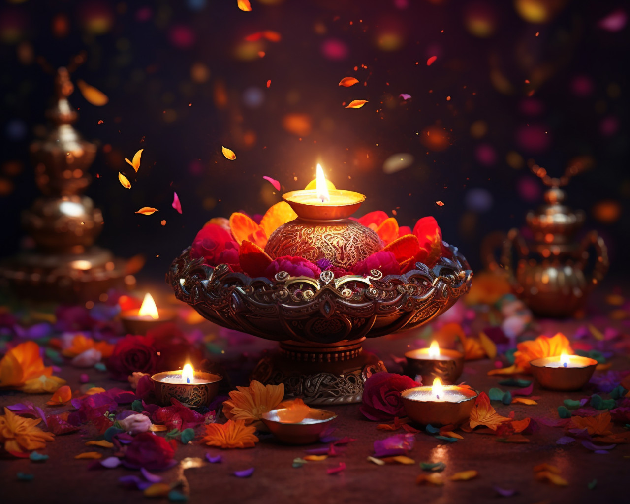 A glow with the light of tradition, diwali festival stock image, diwali festival ai prompt