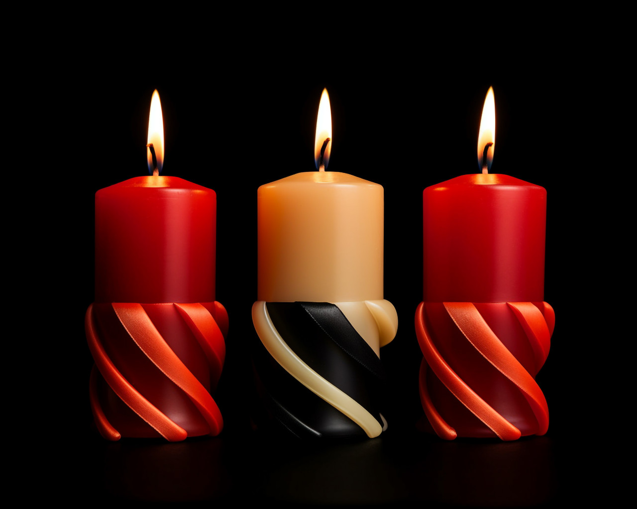 Red candles on a black background, diwali festival stock image, diwali festival ai prompt