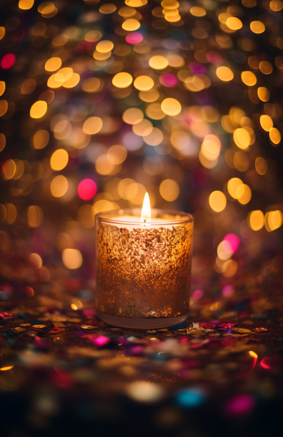 A candle has coloured lights on it, diwali festival stock image, diwali festival ai prompt